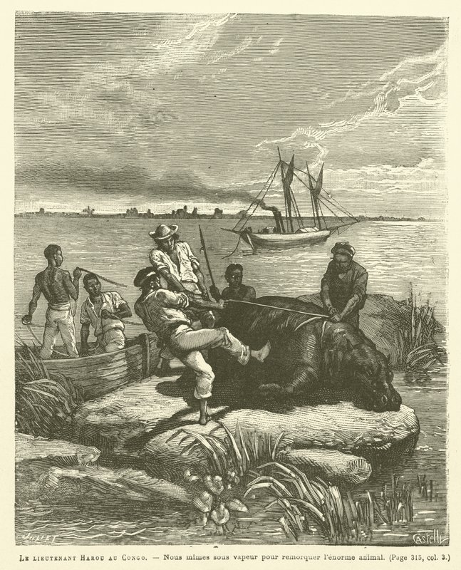 Lieutenant Harou in the Congo by French School