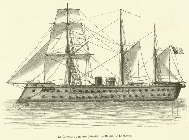 The Magenta, armored ship by French School