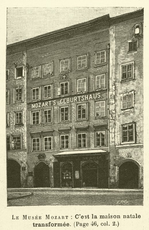 The Mozart Museum (engraving) by French School
