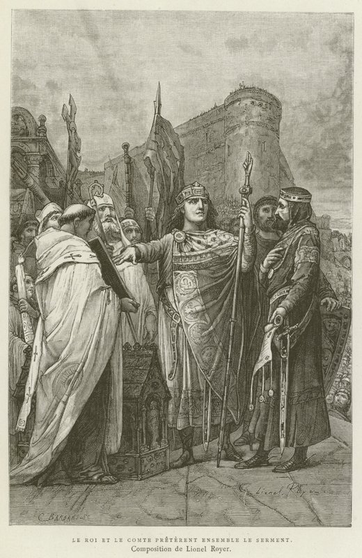 The King and the Count Took the Oath Together by French School