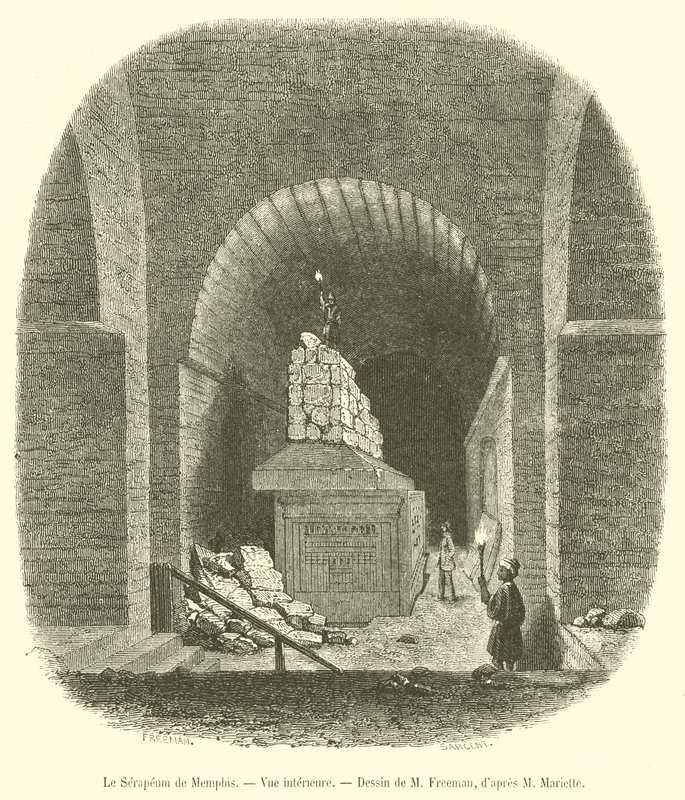 The Serapeum of Memphis, Interior View by French School