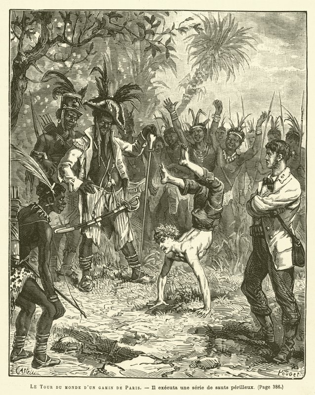 The World Tour of a Parisian Boy (engraving) by French School