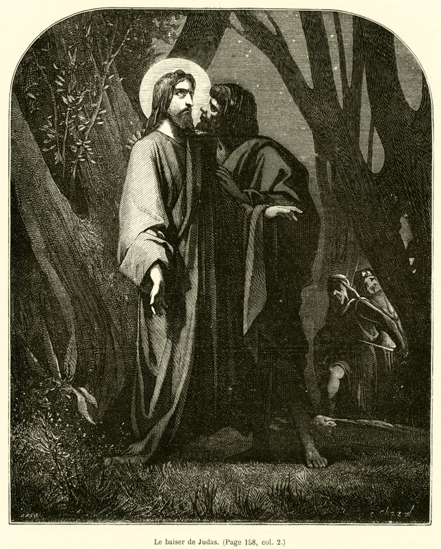 The Kiss of Judas by French School