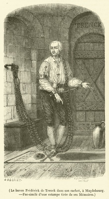 Baron Frederick de Trenck in his dungeon, in Magdeburg by French School
