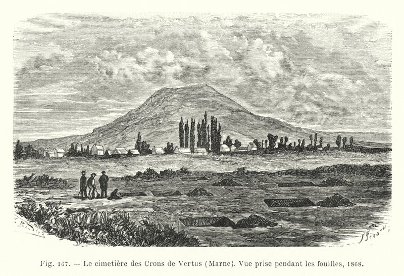 The Cemetery of the Crons of Vertus, Marne, View Taken During Excavations by French School