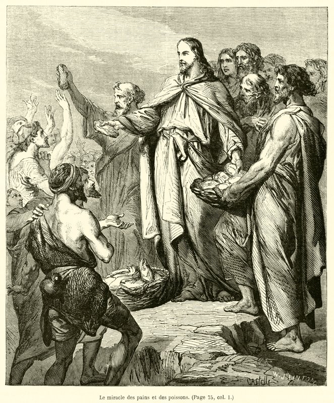 The Miracle of the Loaves and Fishes by French School