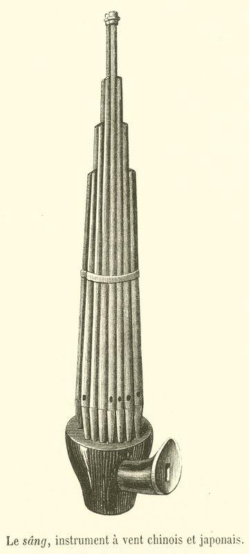 The Sang, Chinese and Japanese Wind Instrument (engraving) by French School