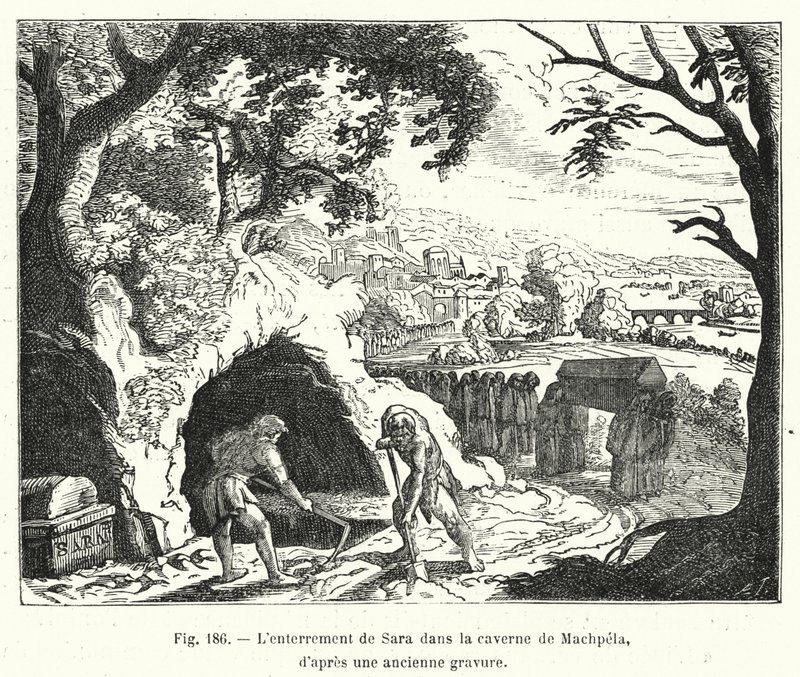 The Burial of Sarah in the Cave of Machpelah, After an Ancient Engraving by French School