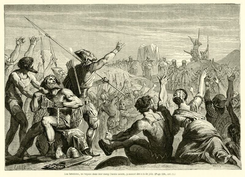 The Israelites, Seeing the Holy Ark in Their Camp, Shout for Joy by French School