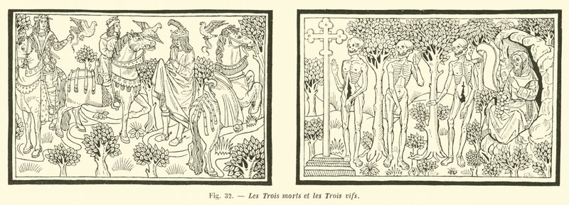 The Three Dead and the Three Living by French School