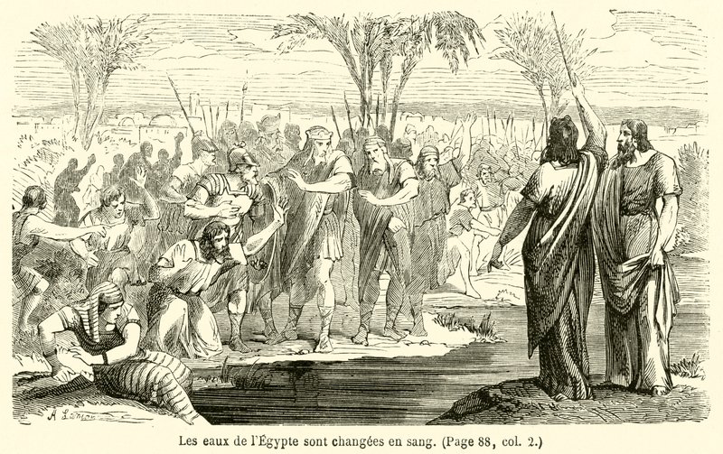 The Waters of Egypt Turned to Blood by French School