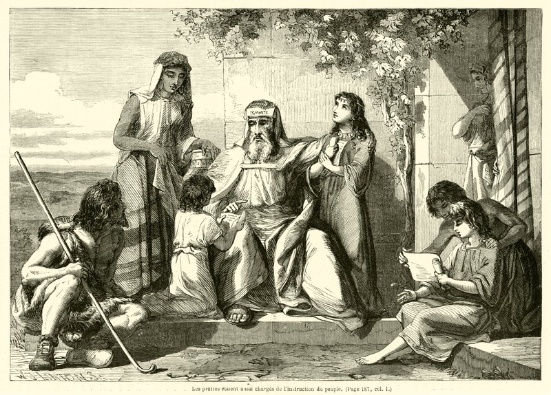 The Priests Were Also Responsible for Instructing the People by French School
