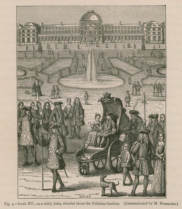 Louis XV, as a Child, being Wheeled about the Tuileries Gardens by French School