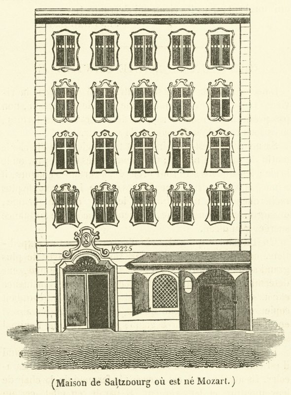 House in Salzburg where Mozart was born by French School