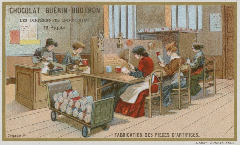 Manufacture of Parts of Fireworks by French School