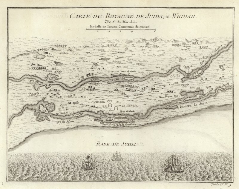 Map of the Kingdom of Juida, or Whidah by French School