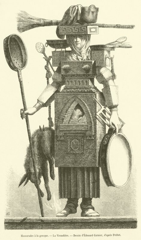 Greek Masquerades, The Vivandière (engraving) by French School