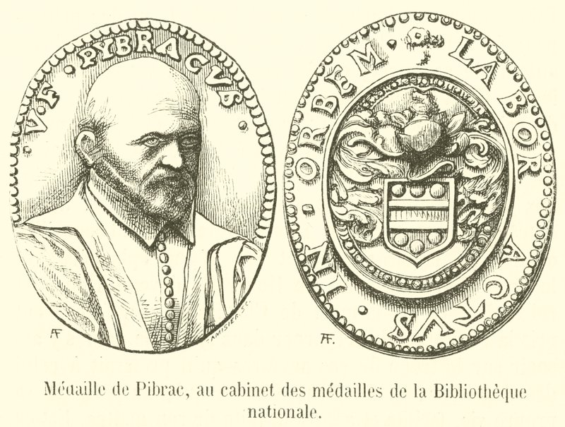 Medal of Pibrac, in the Medal Cabinet of the National Library (engraving) by French School