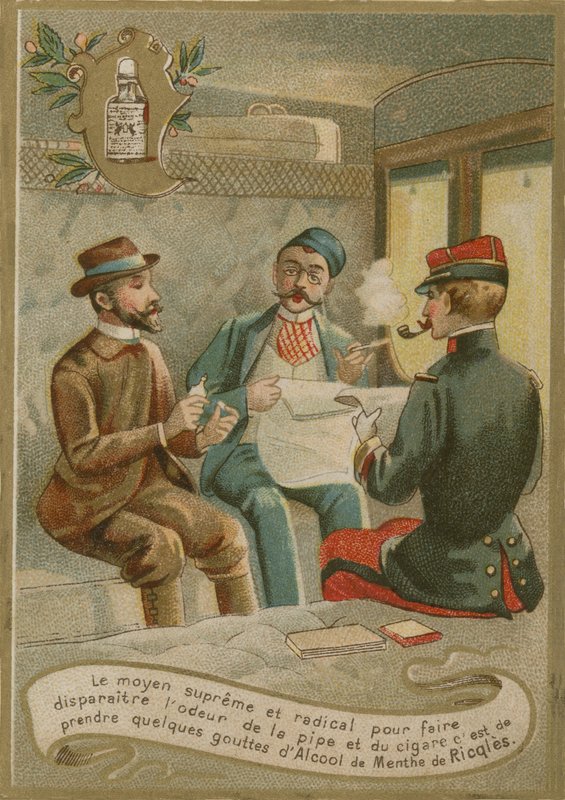 Menthe de Ricqles, Trade Card by French School