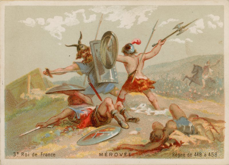 Merovee, King of France (412-457) by French School