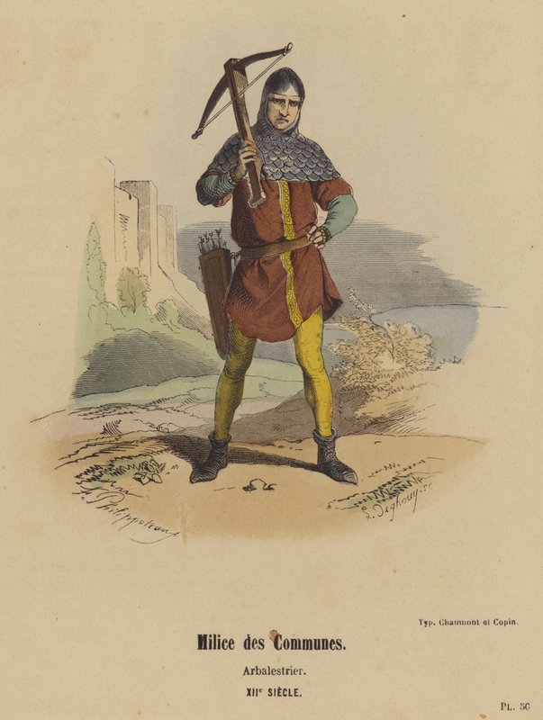 Militia of the Commons, Crossbowman, 12th Century by French School