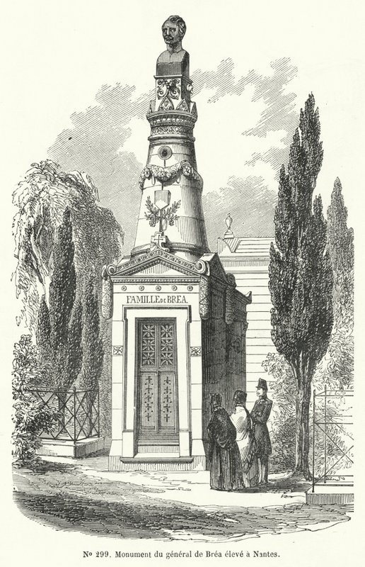 Monument in Nantes to French General Jean Baptiste Fidele Brea, Executed by Revolutionaries During the June Days Uprising in Paris in 1848 by French School
