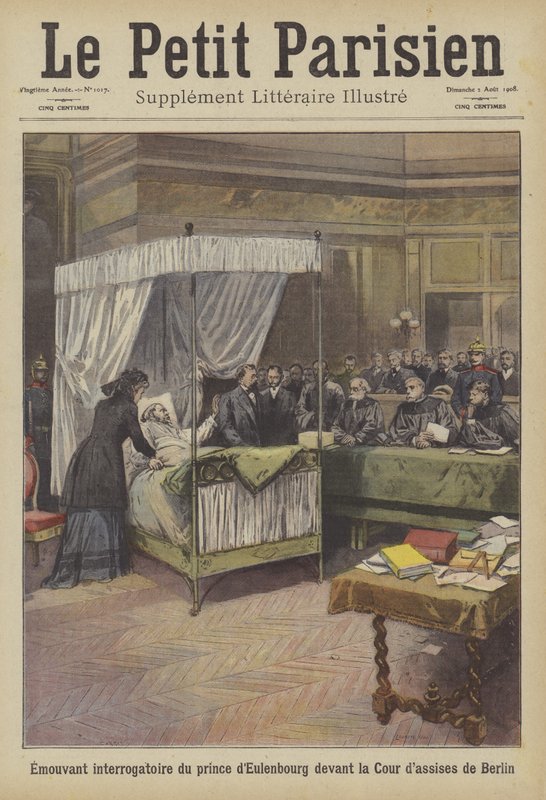 Moving Testimony of the Prince of Eulenburg in Court in Berlin by French School