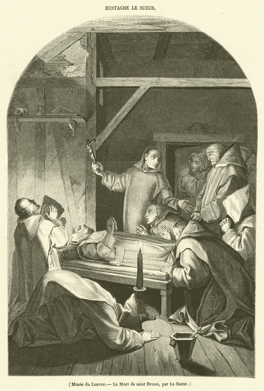Louvre Museum, The Death of Saint Bruno by French School