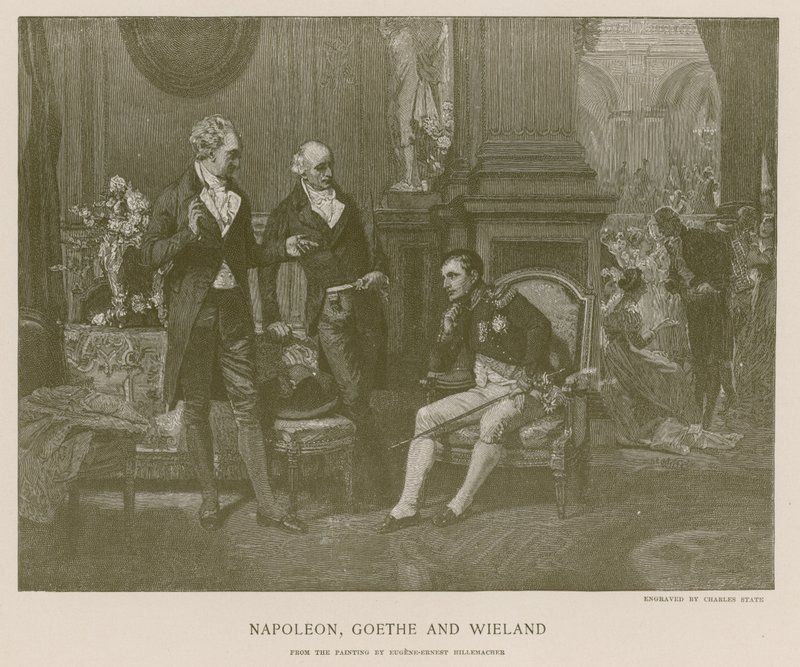 Napoleon, Goethe and Wieland by French School