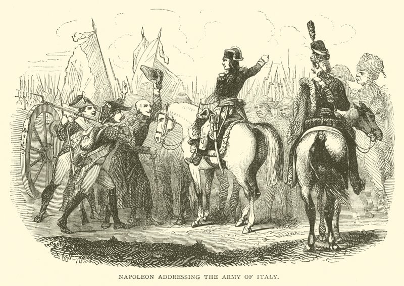 Napoleon addressing the Army of Italy by French School