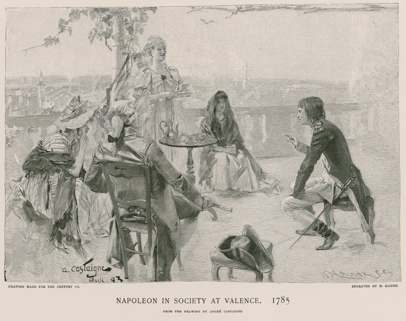 Napoleon in Society at Valence by French School