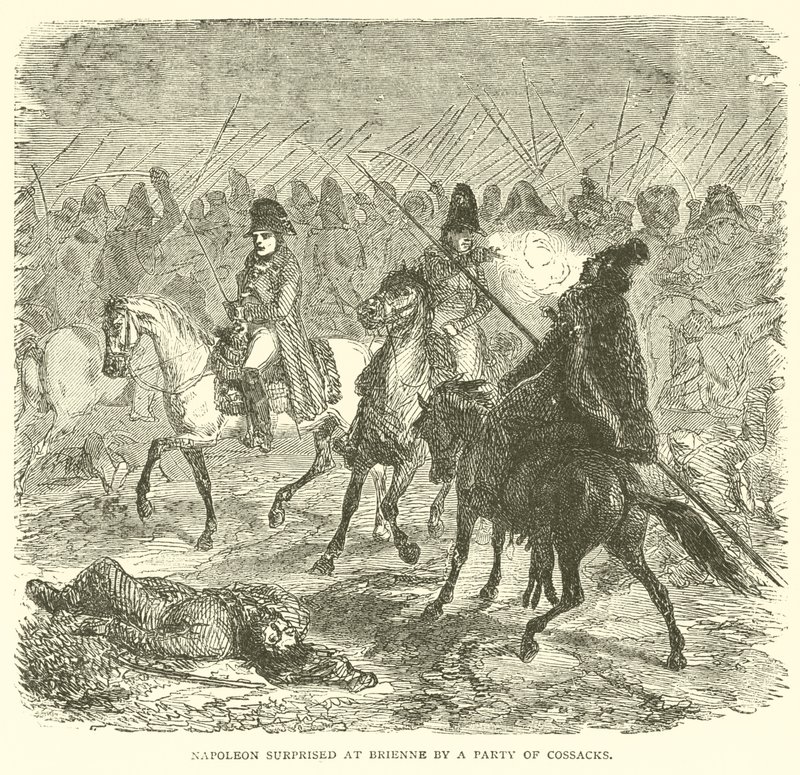 Napoleon Surprised at Brienne by a Party of Cossacks by French School