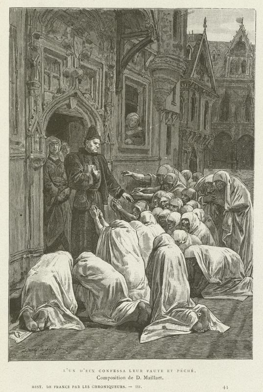 One of Them Confessed Their Guilt and Sin by French School