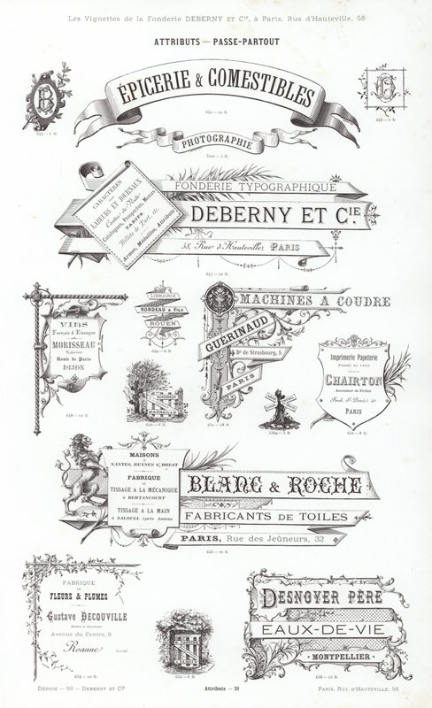 Page from Vignettes Typographiques by French School