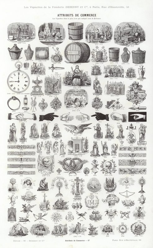 Page from Vignettes Typographiques by French School