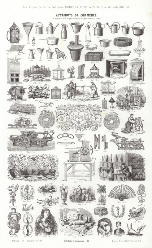 Page from Vignettes Typographiques by French School