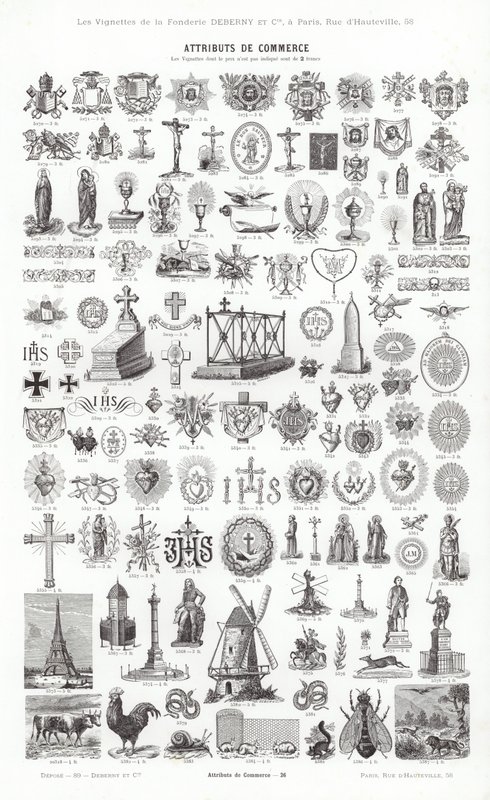 Page from Vignettes Typographiques by French School