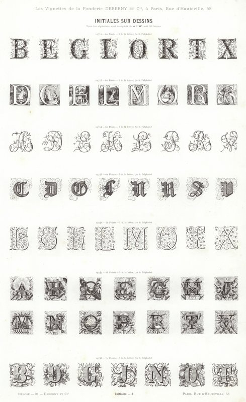 Page from Vignettes Typographiques by French School