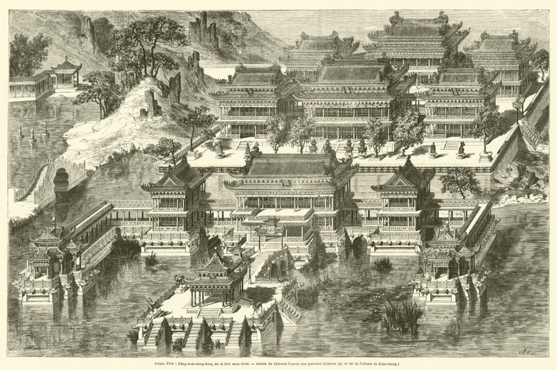 Summer Palace, Fang-hou-ching-king, or the Unrivaled Site (engraving) by French School