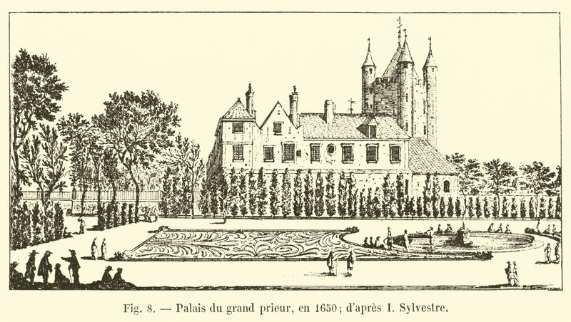 Palace of the Grand Prior, in 1650; after I. Sylvestre by French School