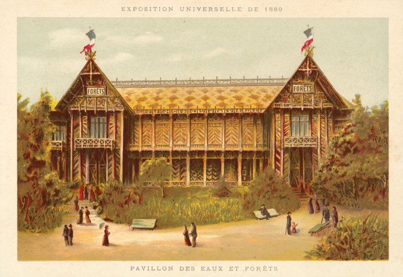 Pavilion of Waters and Forests, Exposition Universelle 1889, Paris by French School
