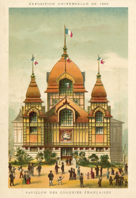 Pavilion of the French Colonies, Exposition Universelle 1889, Paris by French School