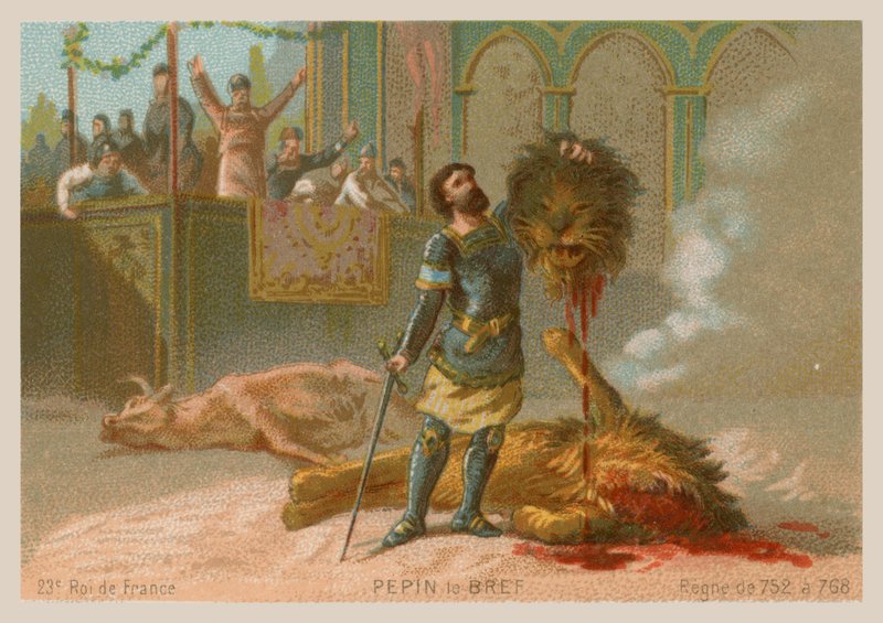 Pepin the Short, King of France (ruled from 752-768) by French School