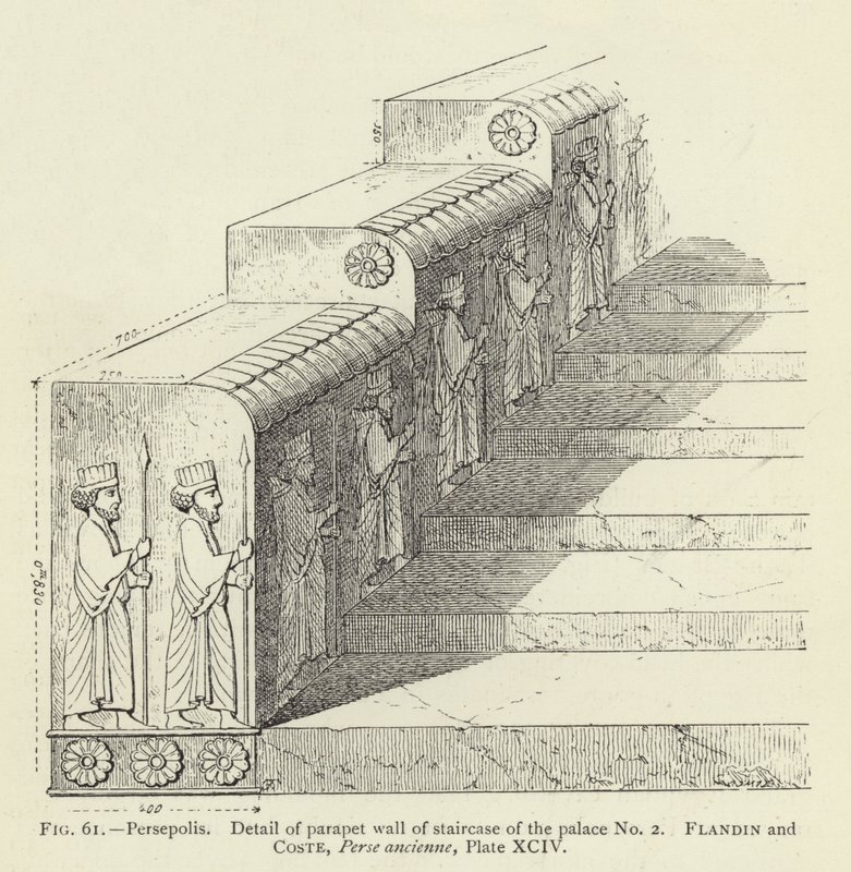 Detail of Parapet Wall of Staircase of the Palace No 2 by French School