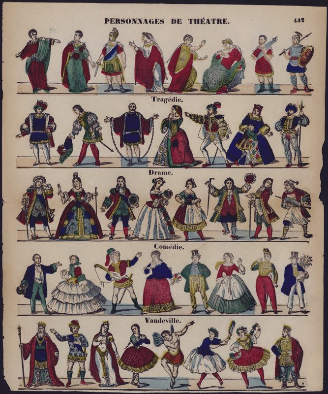 Theatre characters by French School