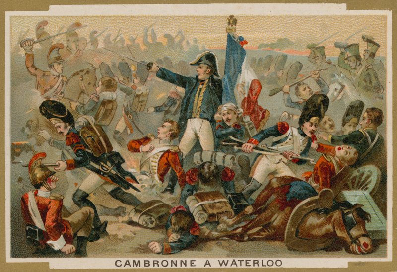 Pierre Cambronne at the Battle of Waterloo, 1815 by French School