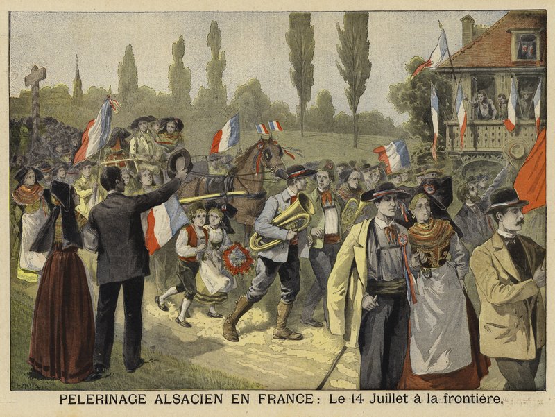Pilgrimage of Alsatians to France, 14 July 1897 by French School