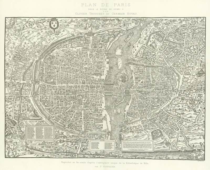 Plan of Paris, under the Reign of Henry II by Olivier Truschet and Germain Hoyau by French School