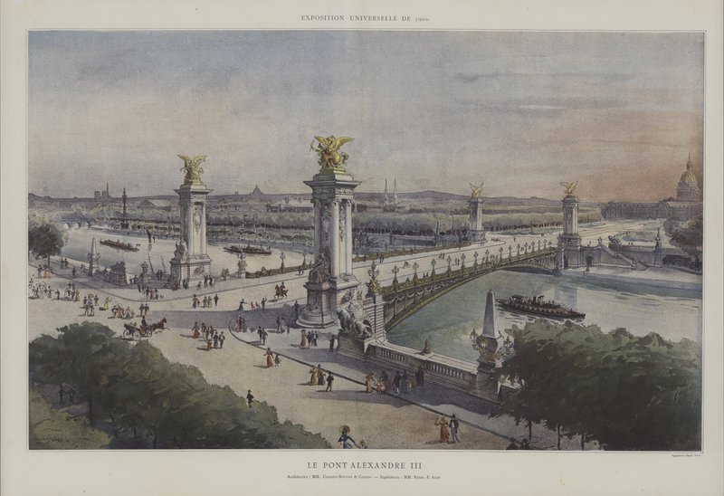 Pont Alexandre III, Exposition Universelle 1900, Paris by French School