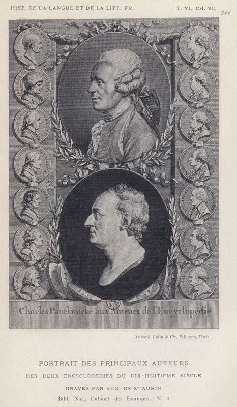 Portrait of the Principal Authors of the Two Encyclopedias of the Eighteenth Century by French School